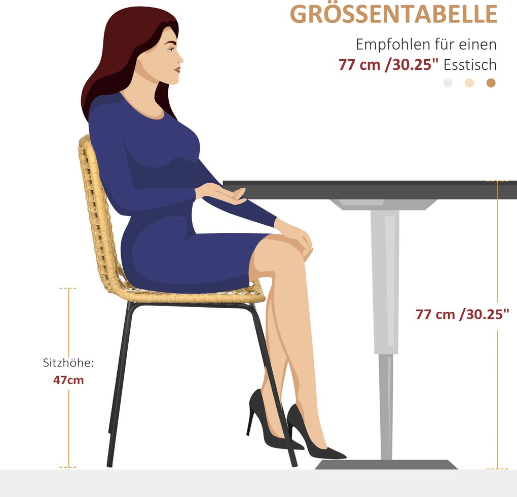 HOMCOM Zestaw 2 Krzesła Jadalniane Oparcia Stalowe Nowoczesny Design Komfort | Aosom PL