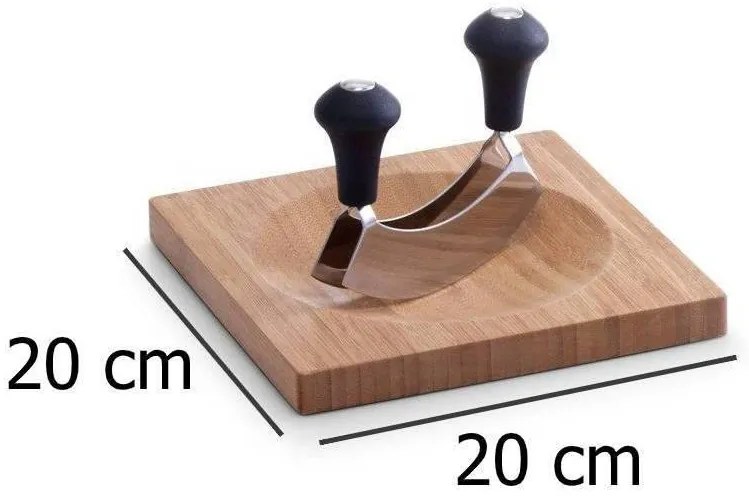 Bambusowa deska do krojenia ziół + szatkownica