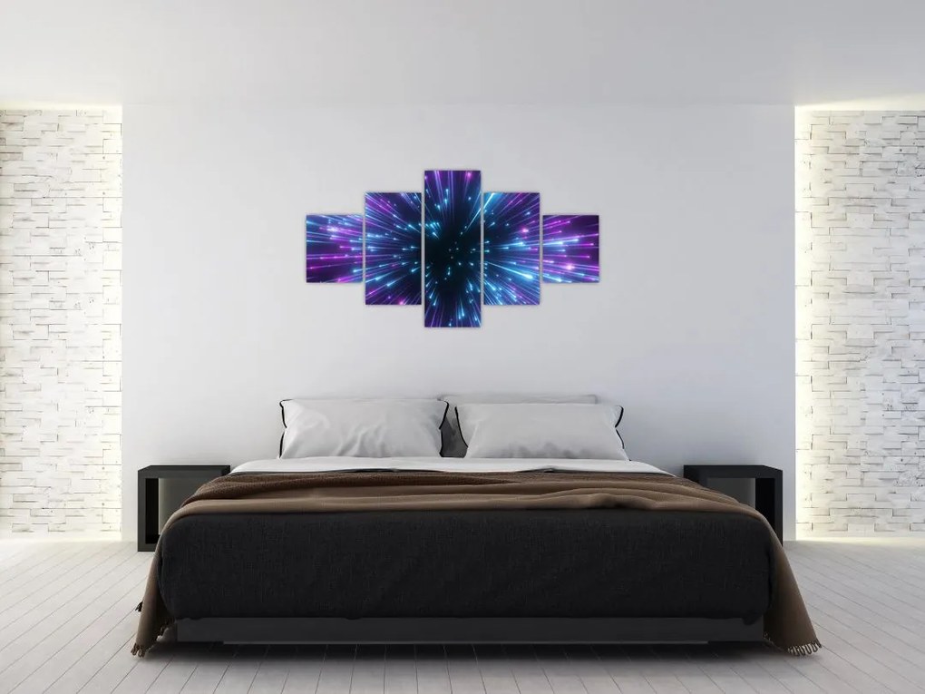 Obraz - Neonowa przestrzeń (125x70 cm)