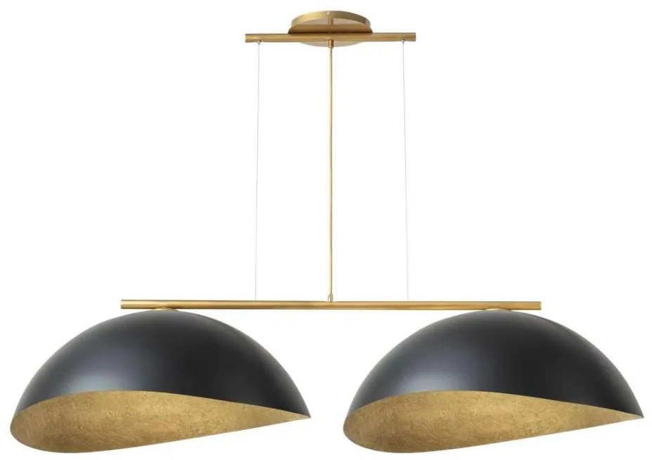 Lampa wisząca SOLAR 2xE27/60W/230V złota na linkach