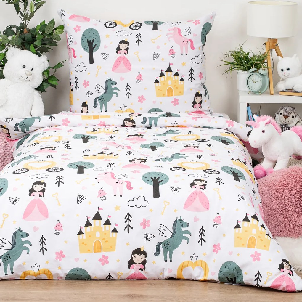 4Home Dziecięca pościel bawełniana Fairytale Dream, 140 x 200 cm, 70 x 90 cm