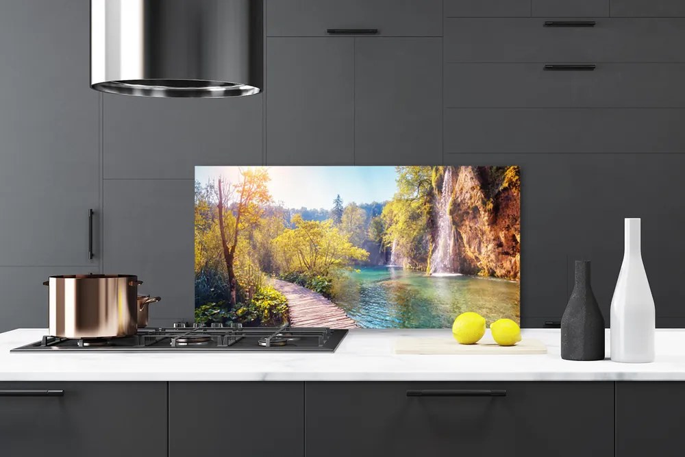 Panel Szklany Spokojna Tafla Jeziora o Zmierzchu