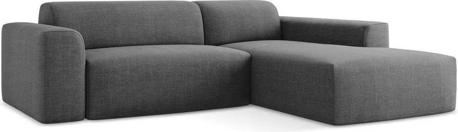 Szary narożnik (prawostronny/z szezlongiem) Keli – Makamii