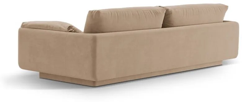 Beżowa aksamitna sofa 220 cm Torino – Micadoni