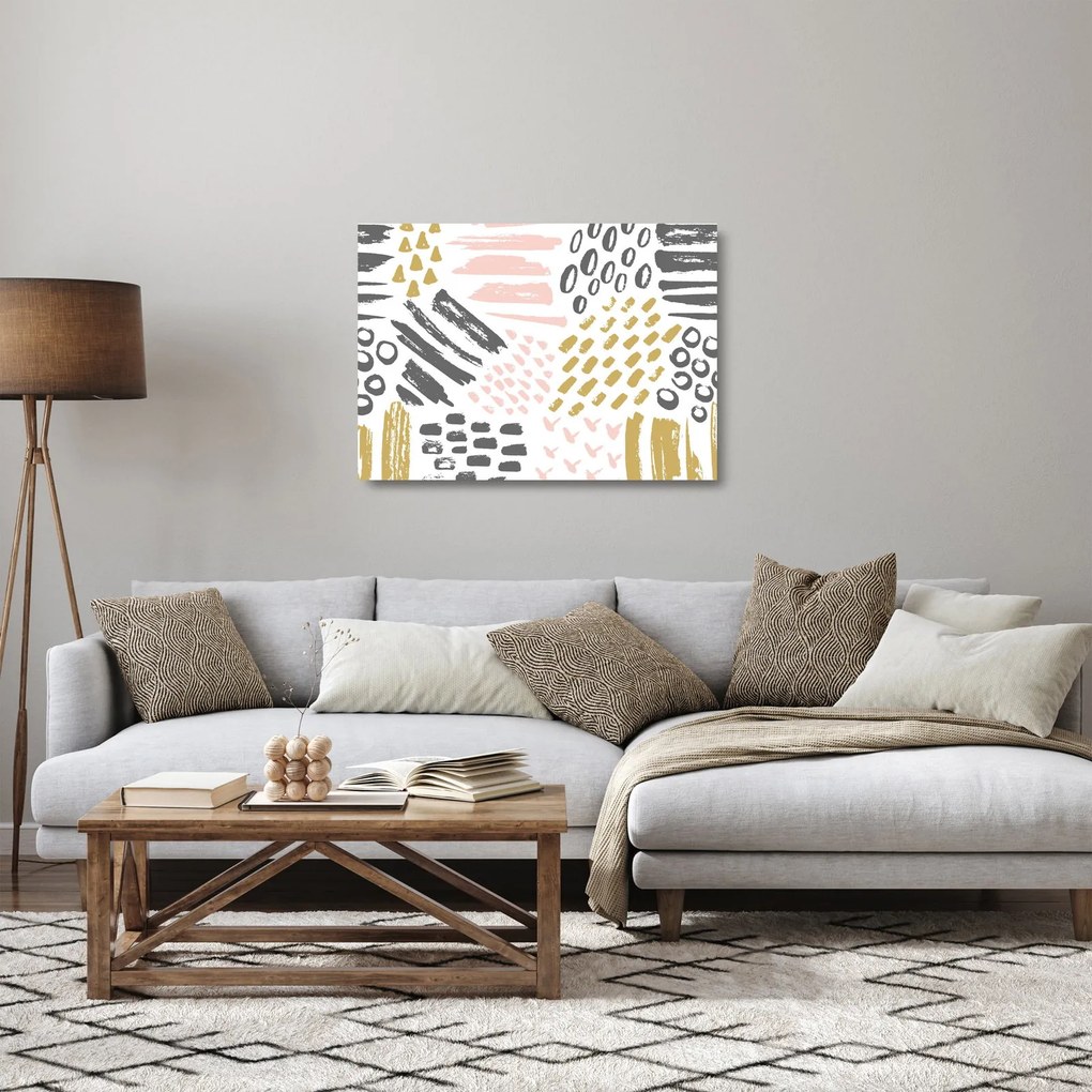 Obraz na szkle - Uderzenia abstrakcyjne (70x50 cm)