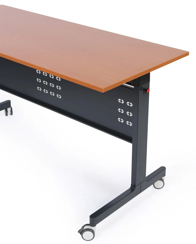 Mobilny stół PRIMO MOBI, 1800 x 600 mm, podstawa biała, grafitowy