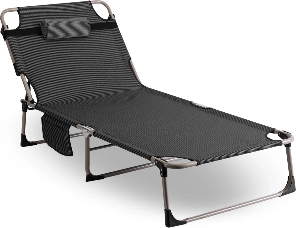 Leżak Ogrodowy VENUS 190x73 cm Szary