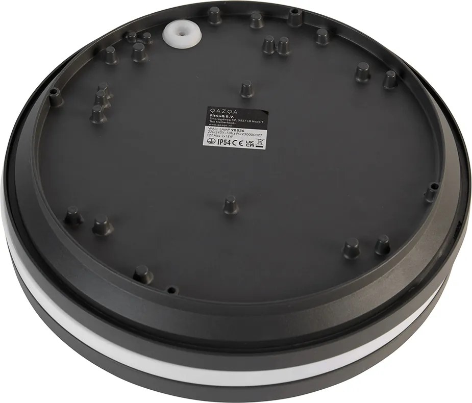 Lampa ścienna i sufitowa ciemnoszara 2-punktowa IP54 - Glow