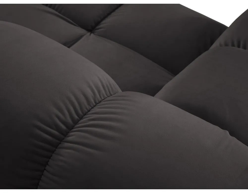 Ciemnoszara aksamitna sofa 285 cm Bellis – Micadoni Home