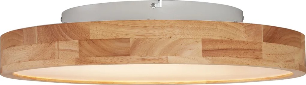 Skandynawska lampa sufitowa drewniana 50 cm z LED z możliwością ściemniania - Pecker