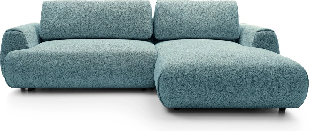 Masseno Narożnik ZEST z funkcją spania i pojemnikiem na pościel Narozniki L, Rozkładana sofa - Niebieski, PUENTE 73