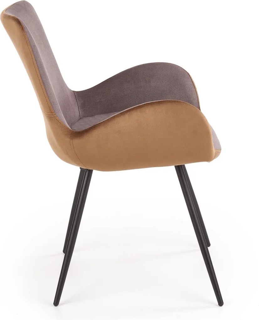 Tapicerowane krzesło z podłokietnikami K392