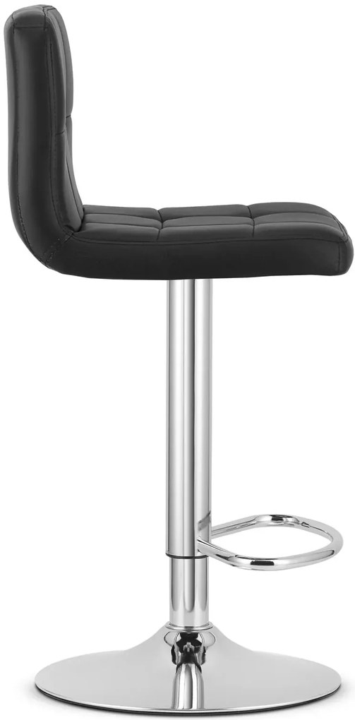 Czarny tapicerowany hoker do wyspy kuchennej D3-S91