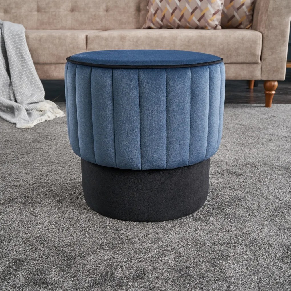 Stołek Rose Pouf Niebieski