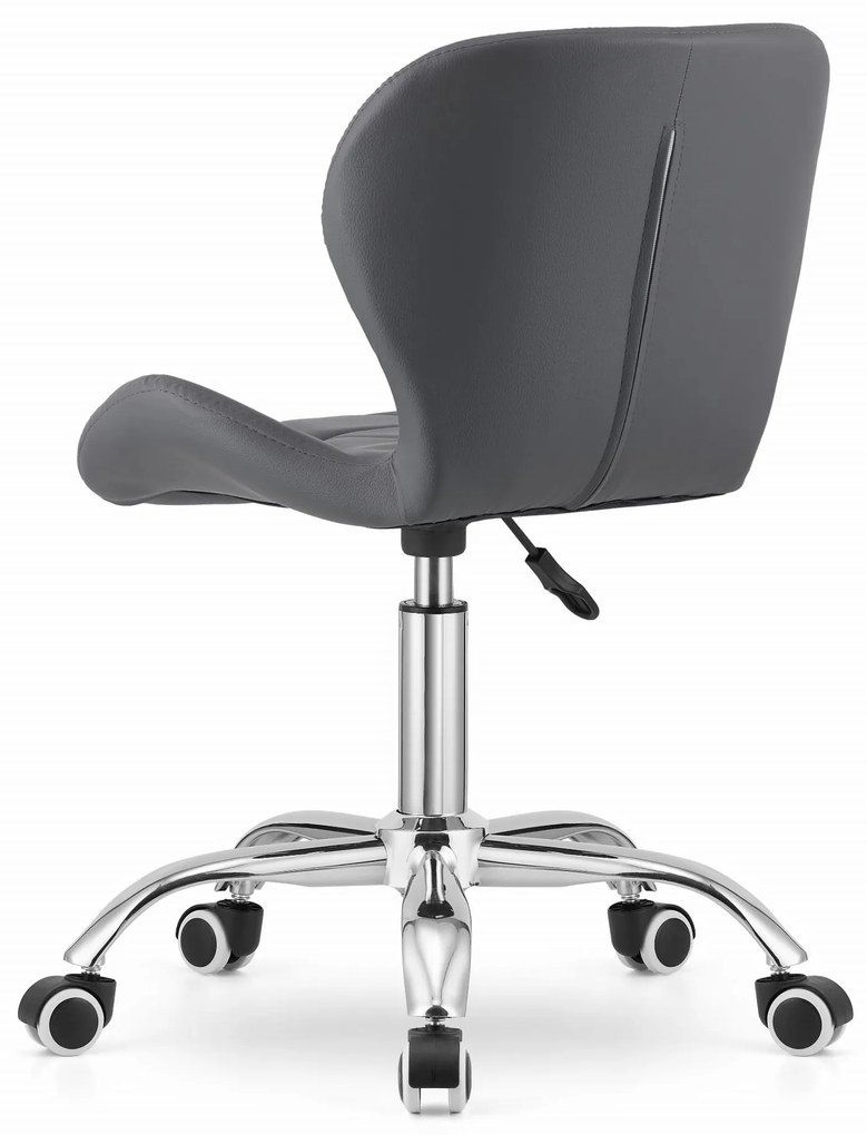 Krzesło biurowe AVOLA z ekoskóry, szare