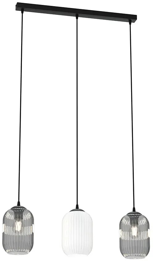 Industrialna lampa wisząca trzema kloszami - D162 H2-S69