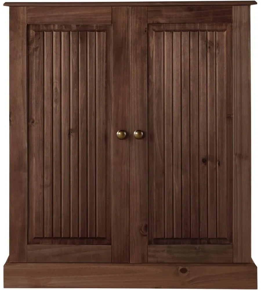 Brązowa szafka z litego drewna sosnowego 100x34 cm Mille – Støraa