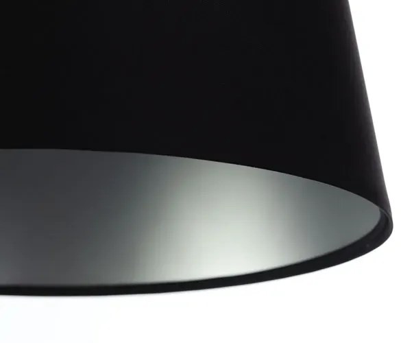 Czarno-srebrna lampa wisząca stożek nad stół - S404 G5-S10