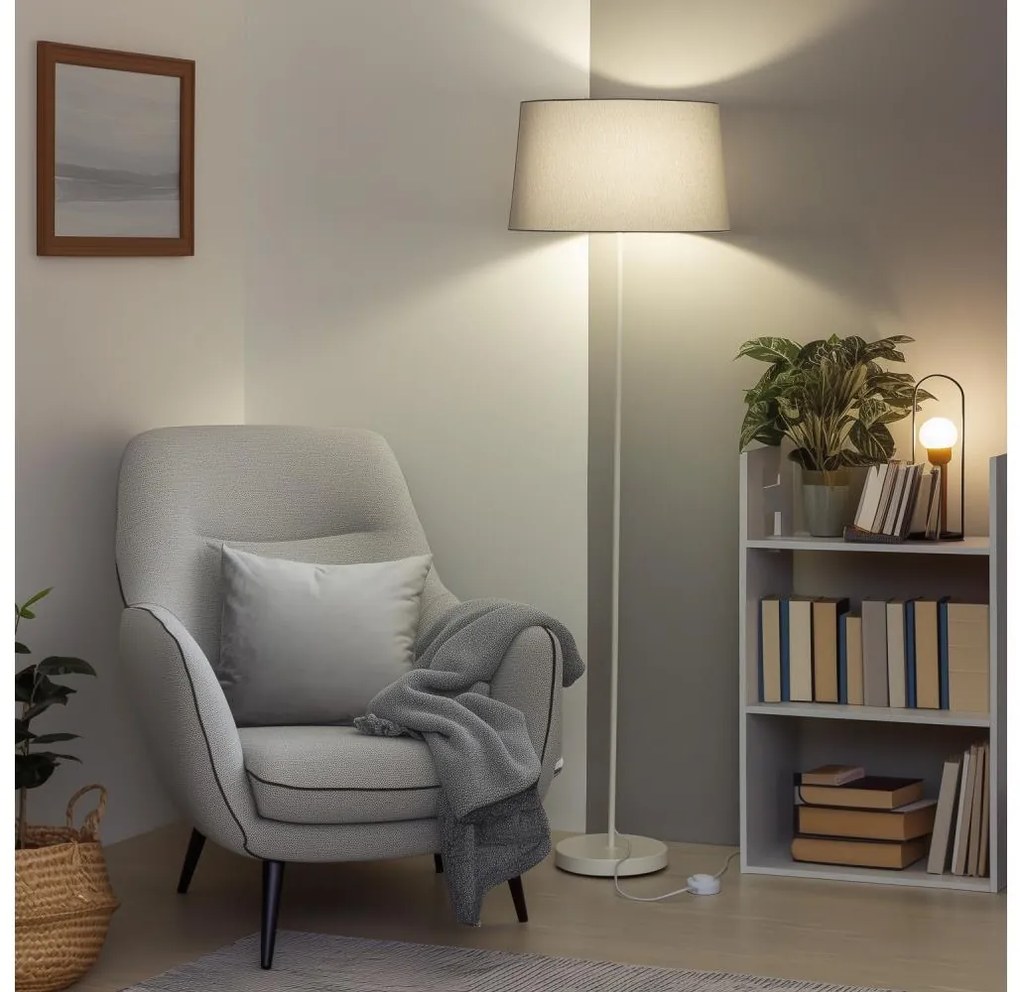 Brilagi - LED lampa stojąca CERIA 1xE27/40W/230V, śr. 45 cm, szara/biała