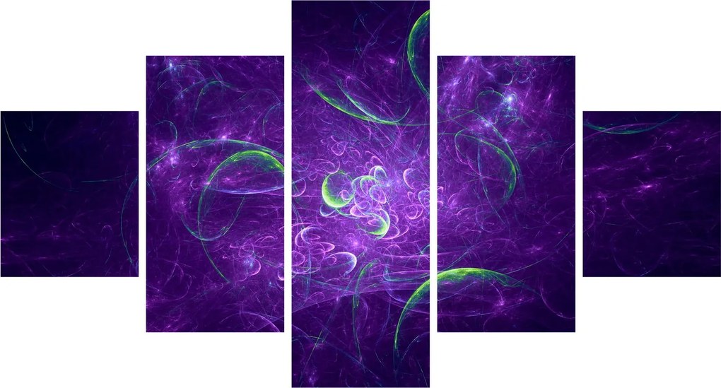 Obraz - fioletowa abstrakcja (125x70 cm)