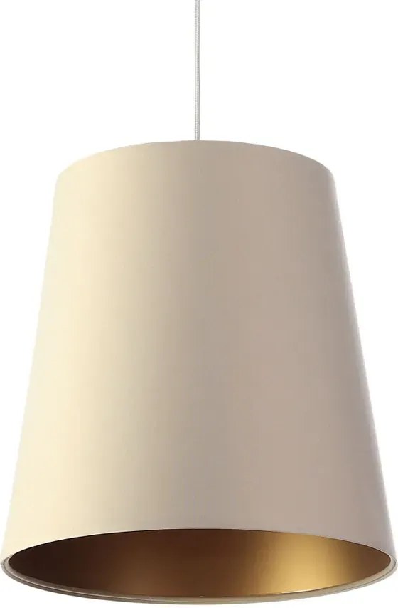 Kremowo-złota elegancka lampa wisząca glamour H1-K09