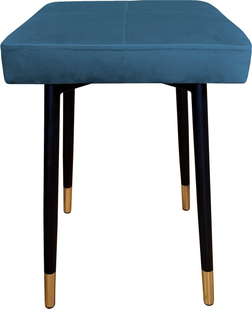 Taboret MAX tkanina Welur stelaż metalowy STOŁEK LOFT : Kolor nogi - Czarno-złota stożek, Kolor tkaniny - VELVET - MG33, Typ tkaniny - Velvet