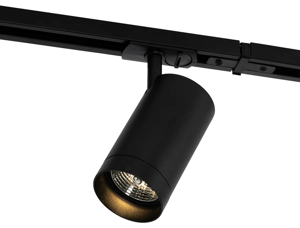 Nowoczesny system szynowy z 5 reflektorami czarny 1-fazowy 7cm - Iconic Jeana Luxe Nowoczesny Oswietlenie wewnetrzne