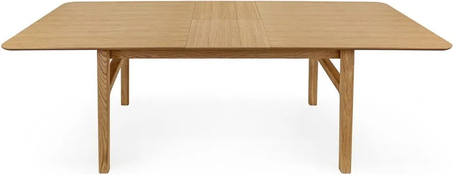 Rozkładany stół z dodatkowym blatem w dekorze dębu 90x180 cm Curved – Woodman