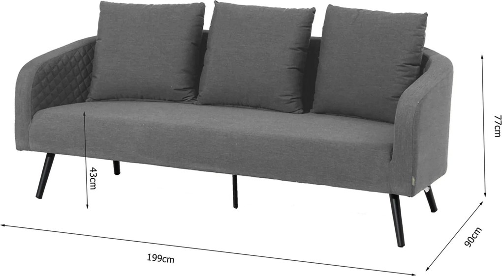 Doppler MELIA LIKA-TEX® ławka ogrodowa szara