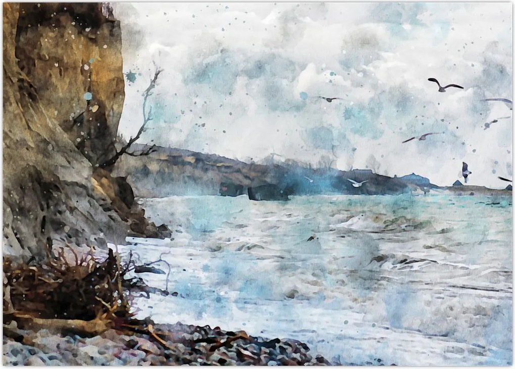 Obraz na szkle - Rafa, akwarela (70x50 cm)