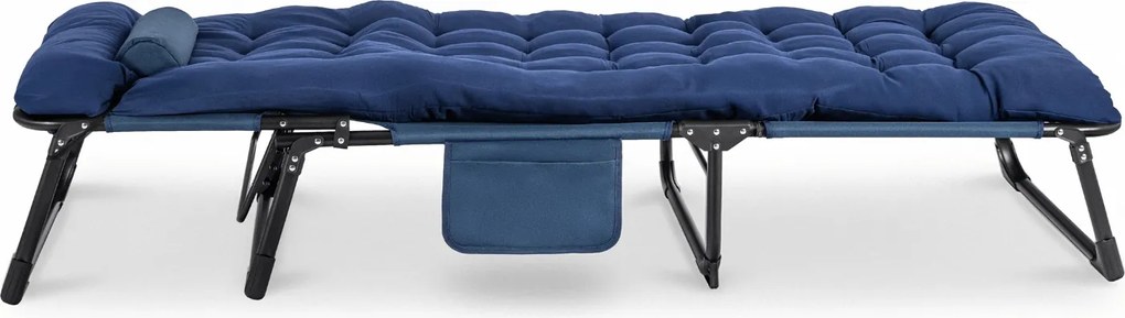 Leżak Ogrodowy SATURN 190x73 cm Granatowy