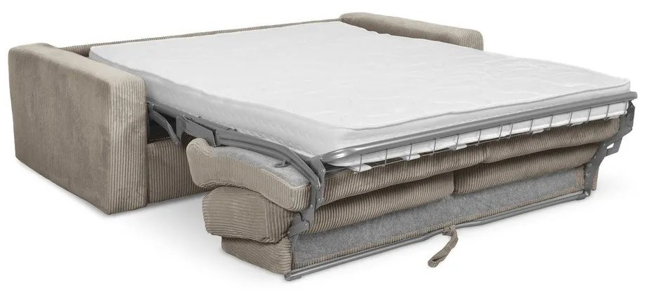 Jasnobrązowa sztruksowa rozkładana sofa 195 cm Nona – Makamii