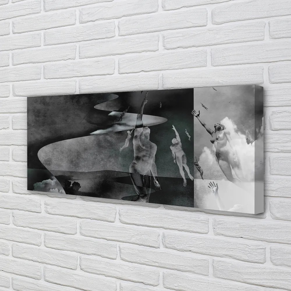 Zdjęcie na płótnie Ludzie pod Czarnym Niebem