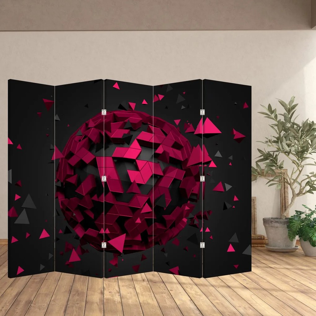 Parawan - Abstrakcja 3D (210x170 cm)