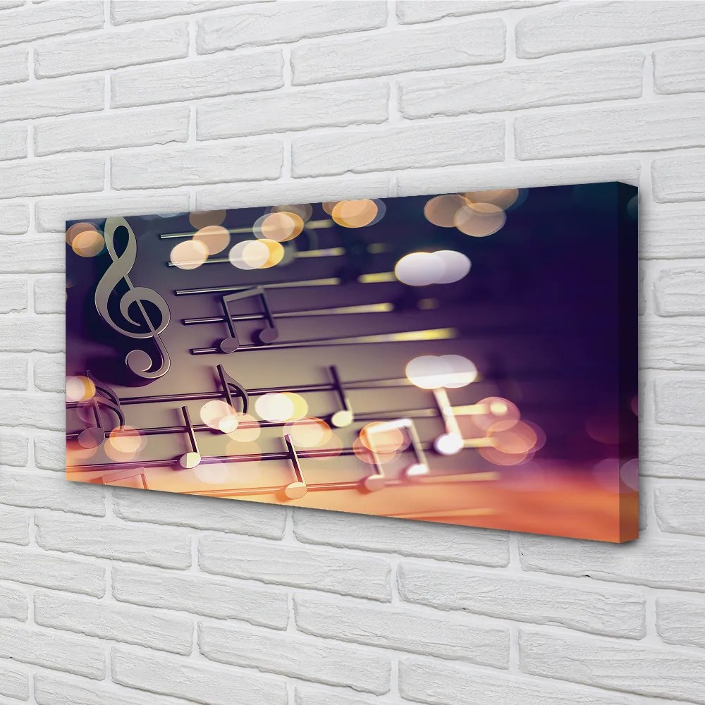 Duży obraz na płótnie Elegancja Muzycznego Zapisu