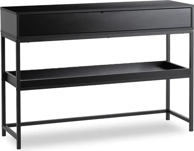 Konsola do Przedpokoju RUBY 100 cm z Półką Czarna Nowoczesna