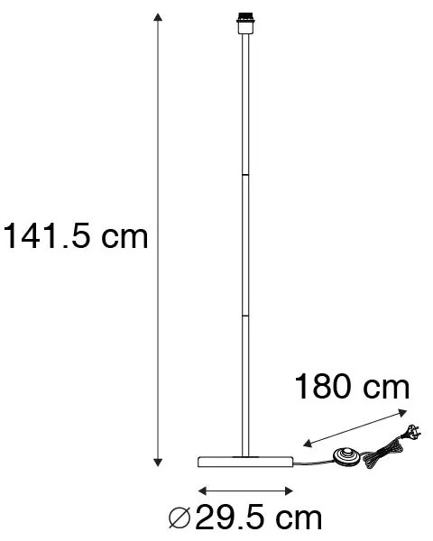 Nowoczesna lampa podłogowa mosiądz - Kaso