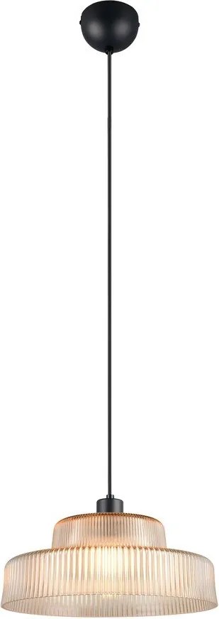 Lampa wisząca w bursztynowym kolorze ze szklanym kloszem ø 35 cm Abella – Reality