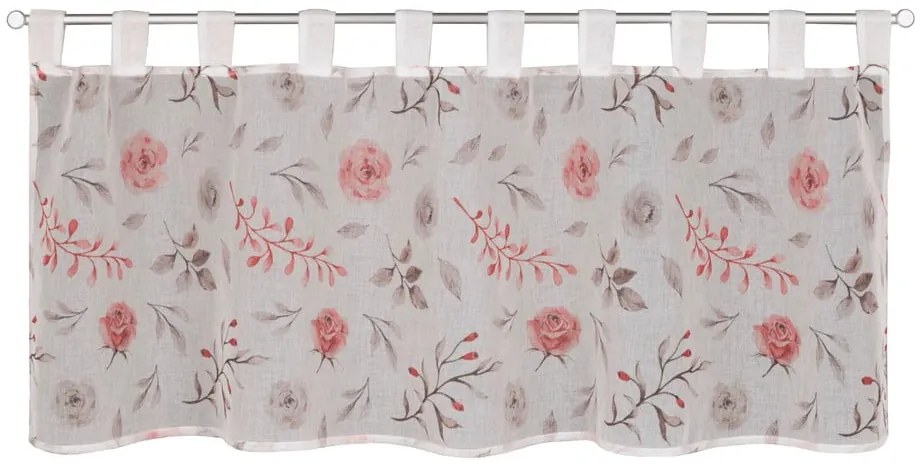 Biało-różowa firanka 135x45 cm Rose – Sehlbach