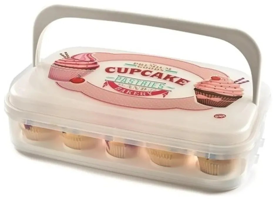 Różowy pojemnik na babeczki/muffiny Snips Sweet