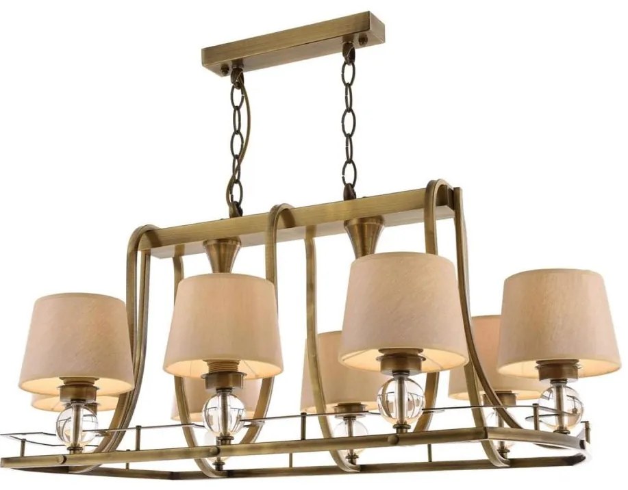 Żyrandol na łańcuchu NARA 6xE27/40W/230V mosiądz