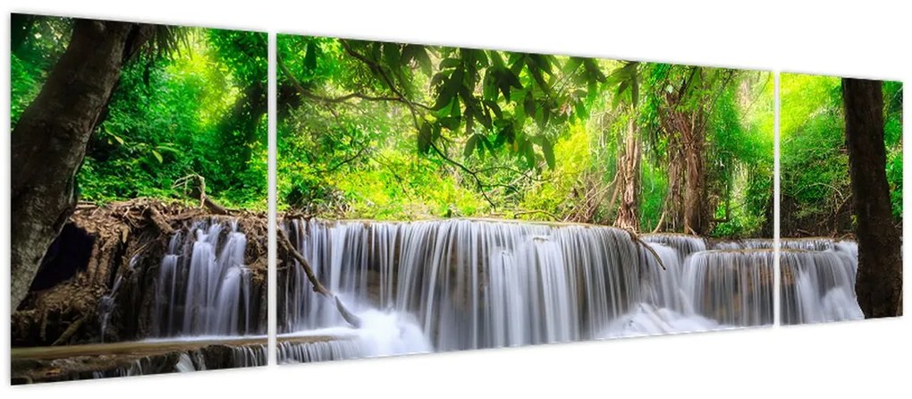 Obraz wodospadu w Kanchanaburi, Tajlandia (170x50 cm)