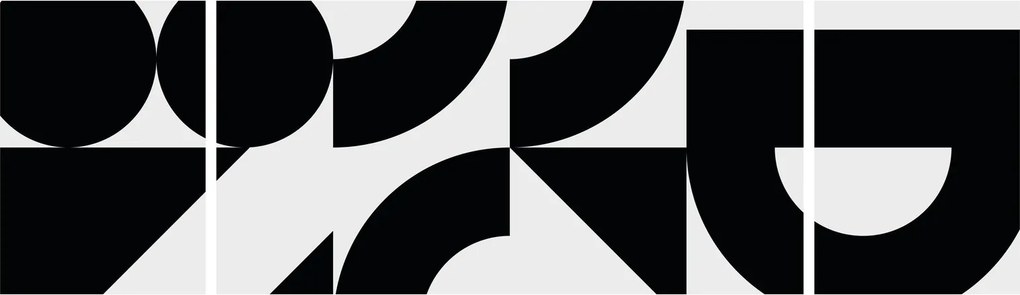 Obraz - Abstrakcja geometryczna N⁰2 (170x50 cm)