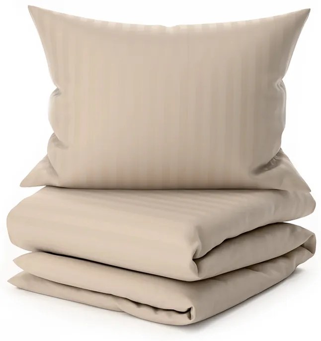 PrzytulneMieszkanie.pl PrzytulneMieszkanie.pl Hotelowa pościel z mikrofibry JASMINE PURE cappuccino - prążek 1 cm Rozmiar pościeli: 70 x 90 cm | 140 x 200 cm