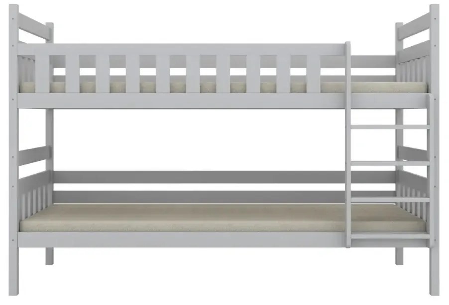 Łóżko piętrowe BARTEK 200x80 białe drewniane KOCOT KIDS