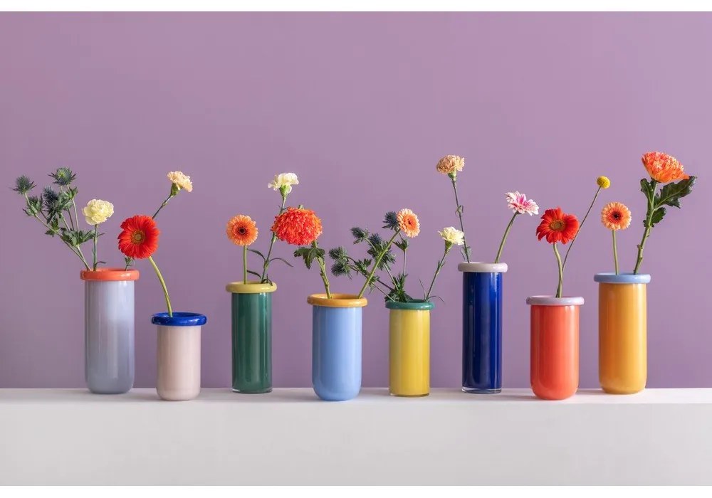 Pomarańczowy szklany wazon (wysokość 25 cm) Plegado – PT LIVING