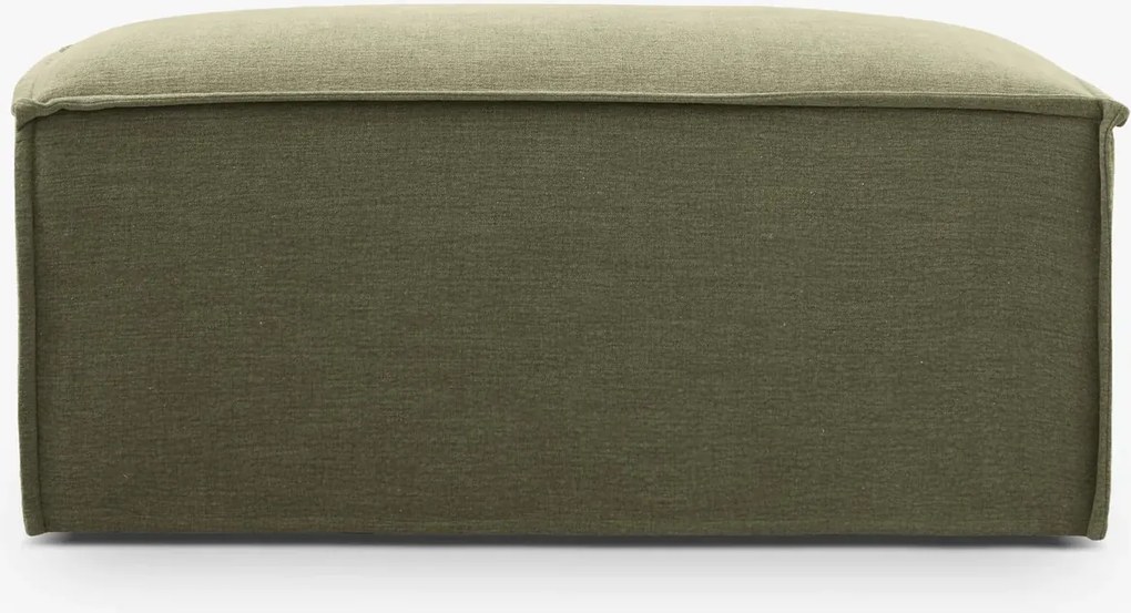 Puf Milton Zielony Tkanina Strukturalna 60/60/42 Zdejmowany Pokrowiec Micadoni