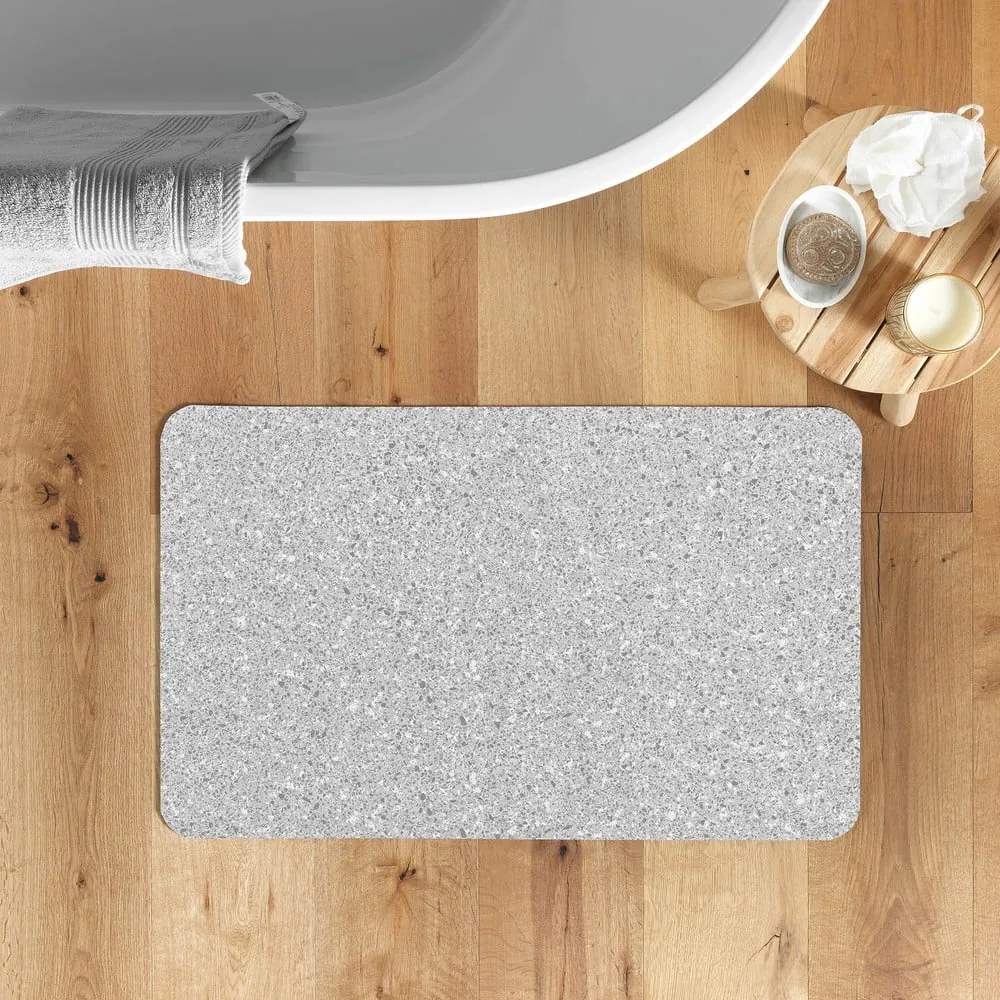 Szary dywanik łazienkowy 50x80 cm Granite – douceur d'intérieur