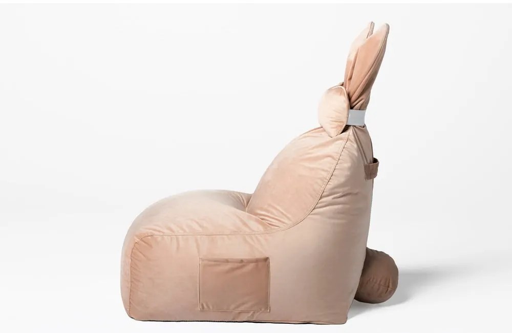 Jasnoróżowy dziecięcy worek do siedzenia Funny Bunny – The Brooklyn Kids