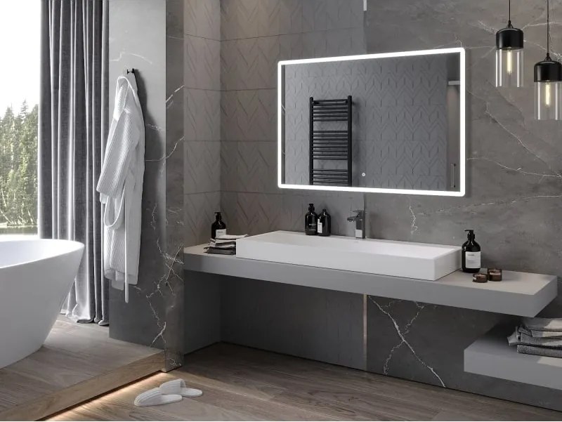 Mexen Navia lustro łazienkowe podświetlane 120 x 80 cm, LED 6000K, antypara - 9803-120-080-611-00
